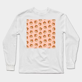 Corona Halloween Pumpkins Pink Scale Long Sleeve T-Shirt